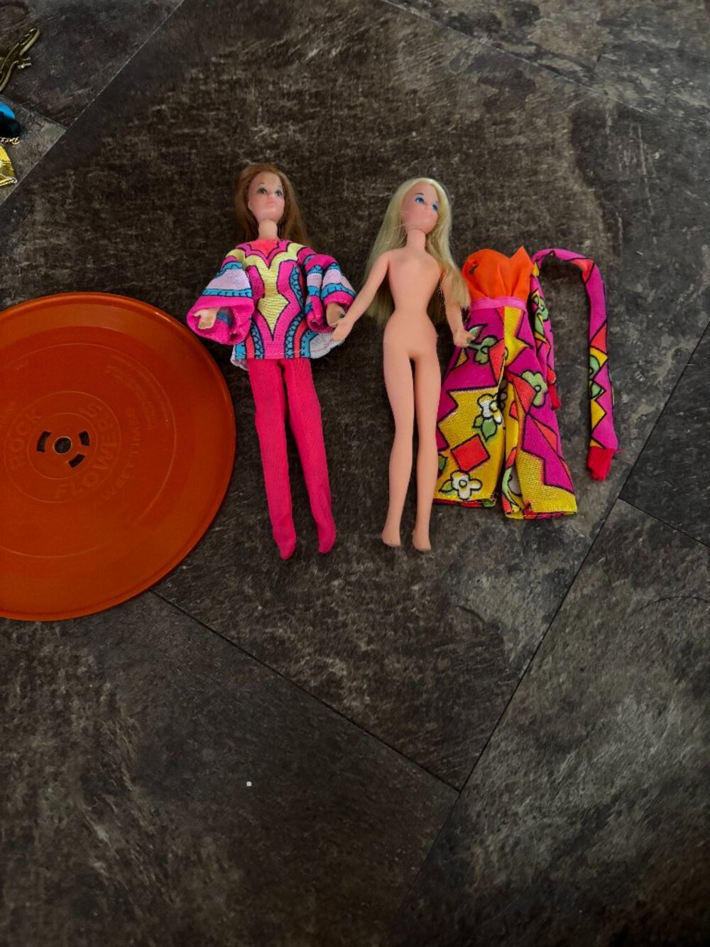 2 Topper Dawn dolls clone Rock Flowers Heather Lilac and Record